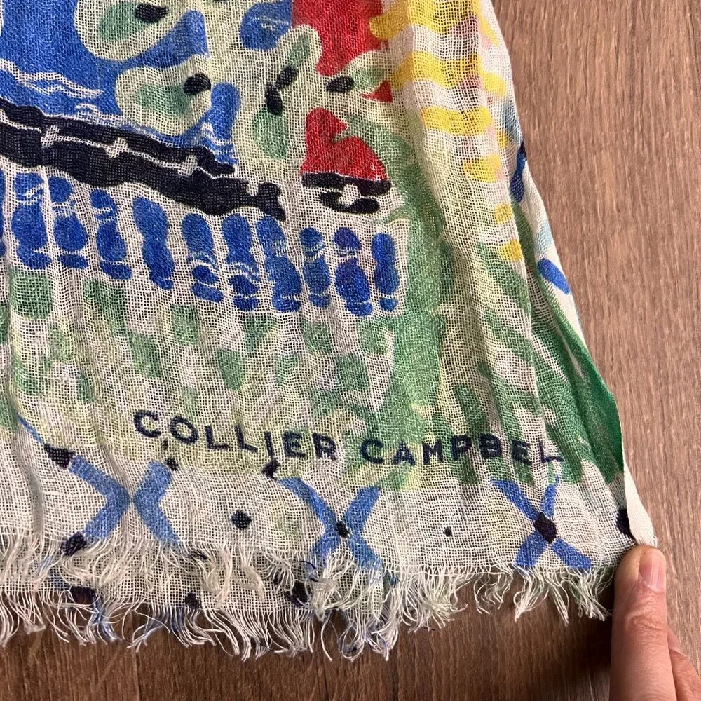 Collier Campbell Vintage 1980 Colorful Summer Scarf